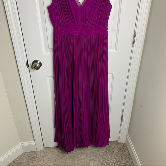 Rebecca Taylor purple silk pleated maxi gown size 6 formal prom wedding‎ guest - Picture 4 of 10